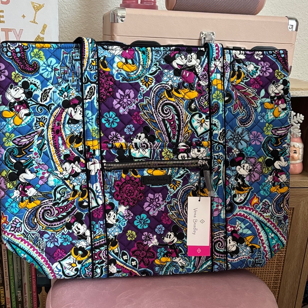 Vera Bradley Iconic Vera tote - Mickey’s Paisley Celebration
